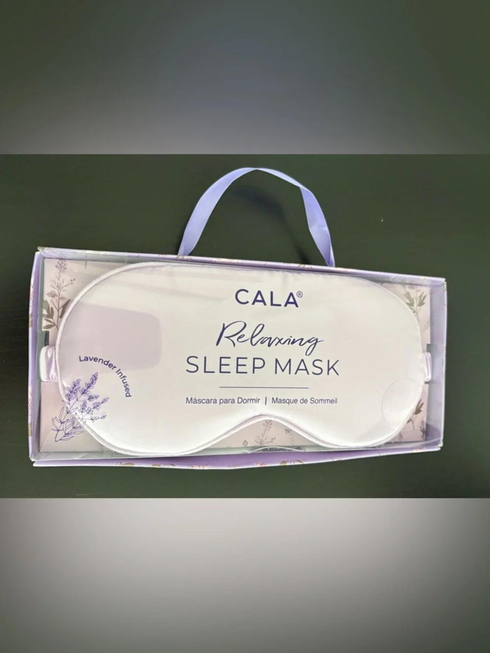 CALA Relaxing Lavender-Infused White Sleep Mask
